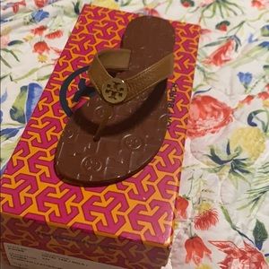 Brown Tory Burch Thora sandals